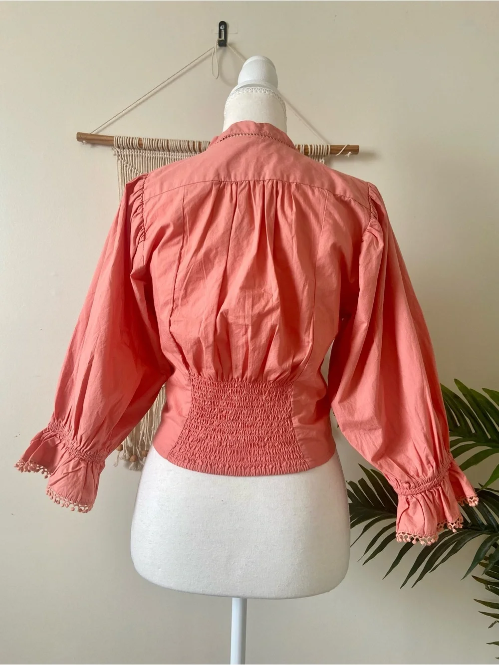 Free People Louella Embroidered Top Savannah Red XS NWT Flawed Cotton Boho